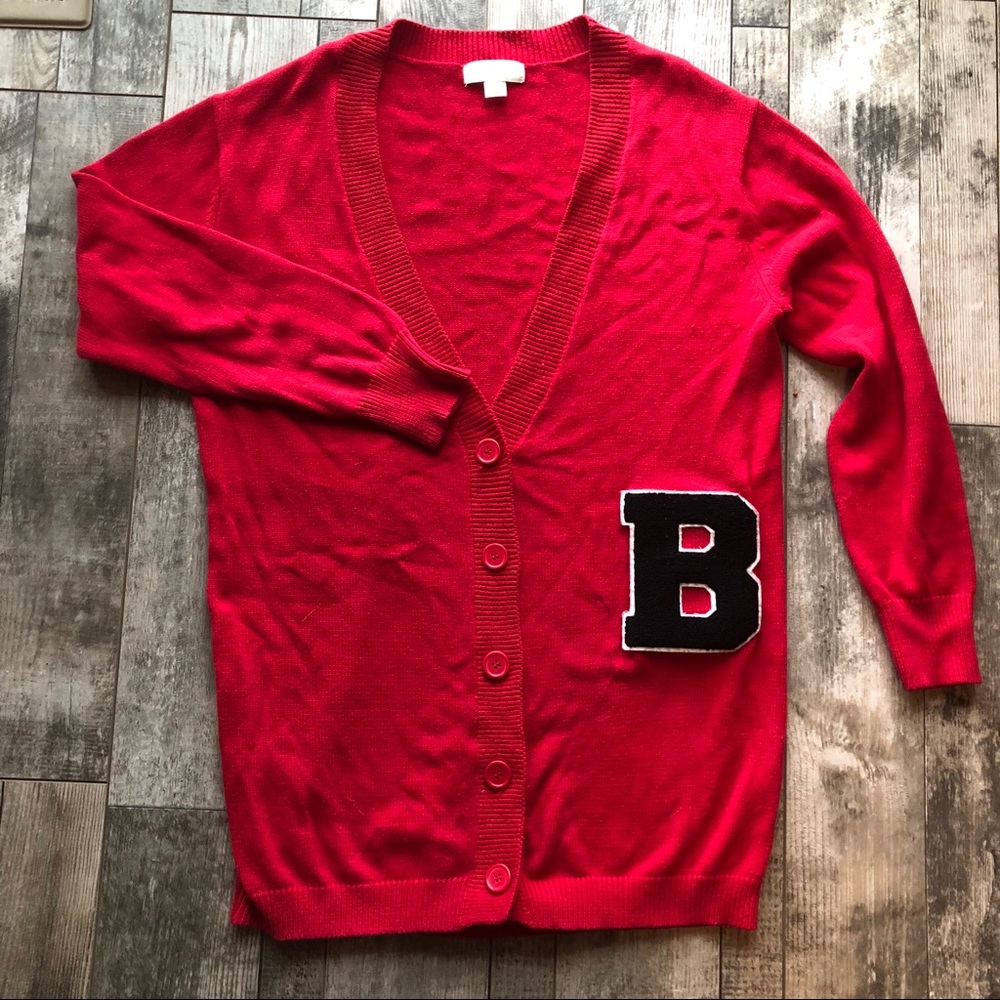 Letterman Sweater Boyfriend Cardigan